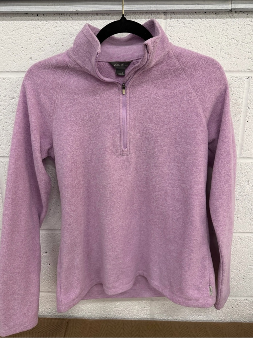 Eddie Bauer Small Women's Lavender Quarter-Zip Fleece Pullover